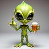 Alien Resin Statue Ornament Alien Garden Sculptures & Statues Yard Best Art Decor For Indoor Outdoor Home Or Office Collectible