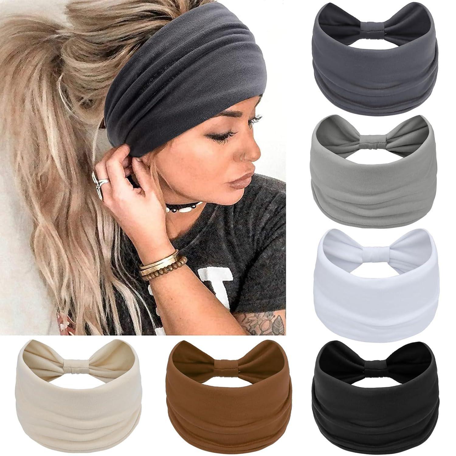 

Bohemian Elastic Fabric Women s Yoga Headband - Wide, Sweat-Absorbing