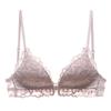 French Thin U-shaped Big Halter Invisible Bra Beautiful Back Cross Belt Front Buckle Underwear Big Chest Small Bra Bra