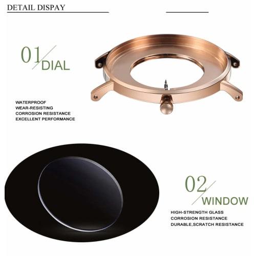 LECKY Men's Hannah Martin Watch, Simple Fashion Casual Business Watch with Japanese Quartz Movement, 40mm Dial, Genuine Leather Band, Unisex