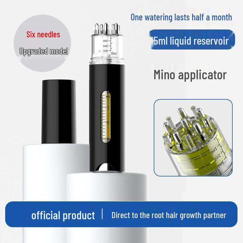 Mino Scalp Applicator 15ml: Large-Capacity Portable Hair Strengthening Oil Roller & Massage Comb