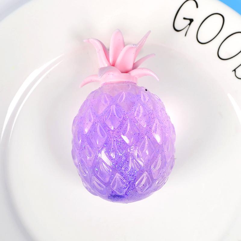 Pineapple Squishy Fruit Fidget Toy - Stress Easing Hand Anti-Anxiety Stretchy Slow Rising Creative Sensory Toy