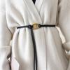 Minimalist Soft Waist Belt For Ladies With Adjustable Tie Closure For Outerwear