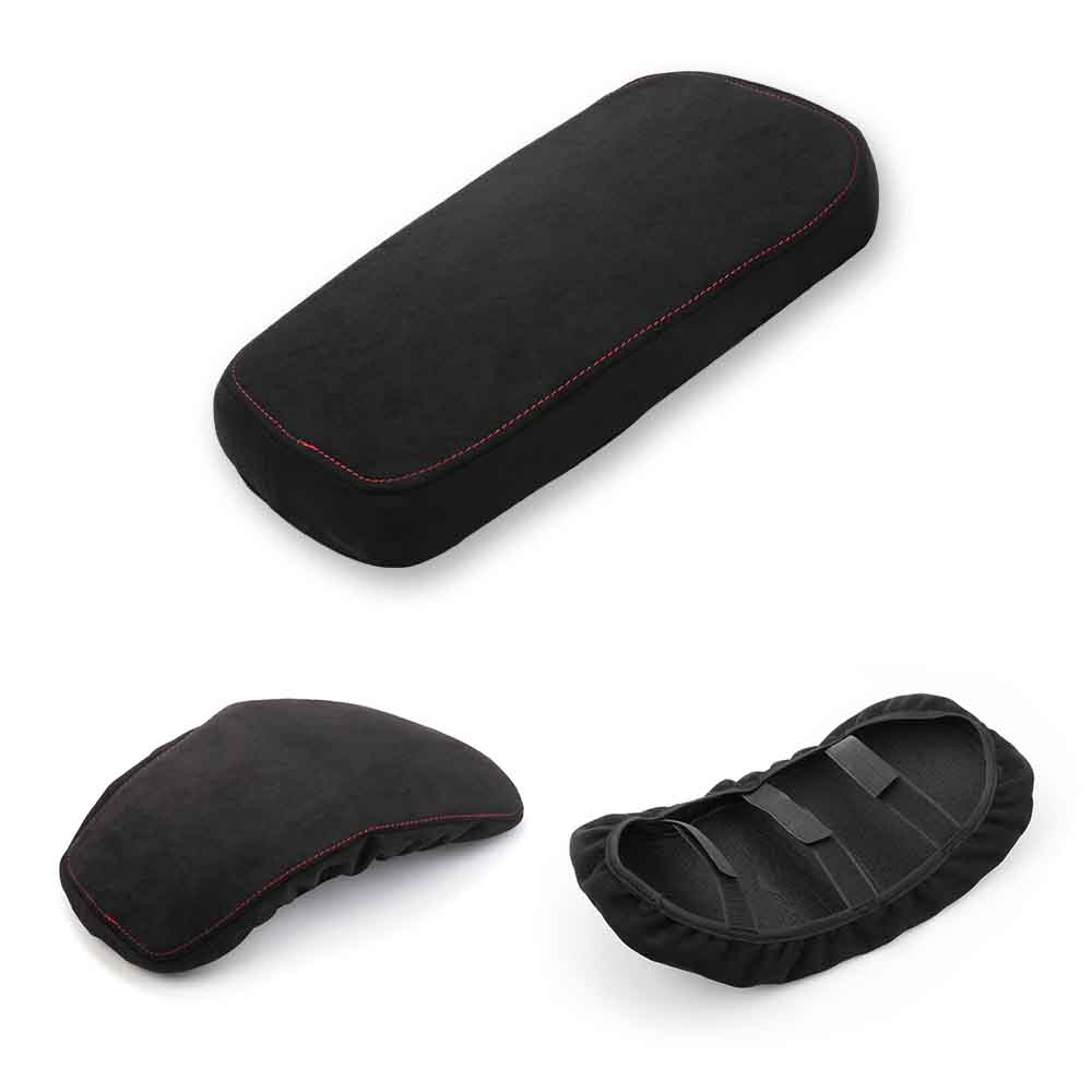 

For Kia Stinger 2018- Car Tuning Black Flocking Fabric Armrest Box Cover Trim Accessories Black For 1PCS