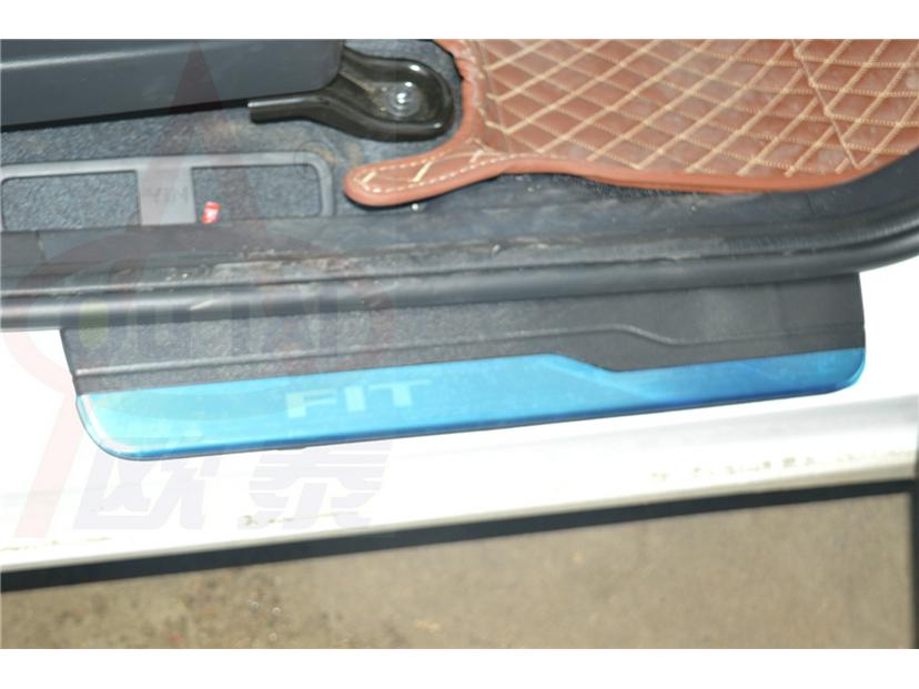 Stainless Steel Welcome Pedal Door Sill Strips for 14-18 Fei Models