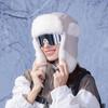With Earflap Plush Cycling Hat Keep Warm Lei Feng Hat Multifunctional Winter Pilot Hat  Men