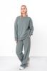 Women’s Cozy Sweatshirt & Wide-Leg Pants Set – Relaxed Fit & Tailored Details, Winter, 3399-140 HC