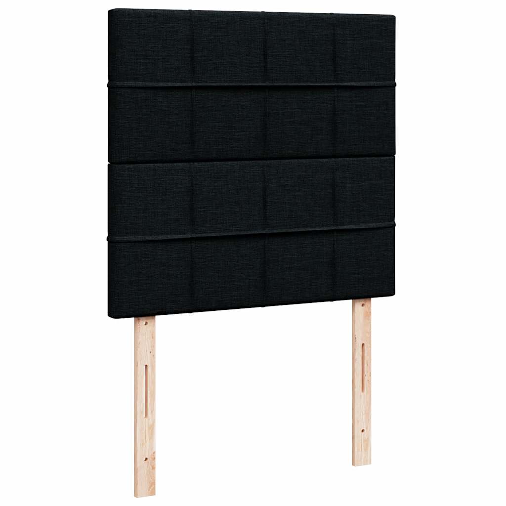 Box Spring Bed with Mattress Black 80 x 200 cm Fabric