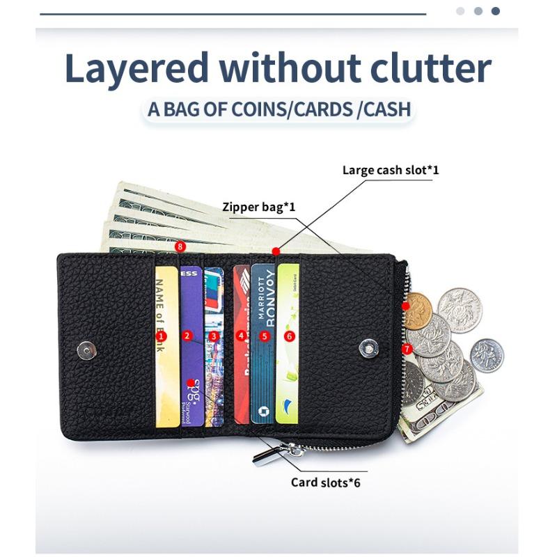 New Short Wallet Anti-theft Brush Women's Premium Wallet Multi-function Wallet