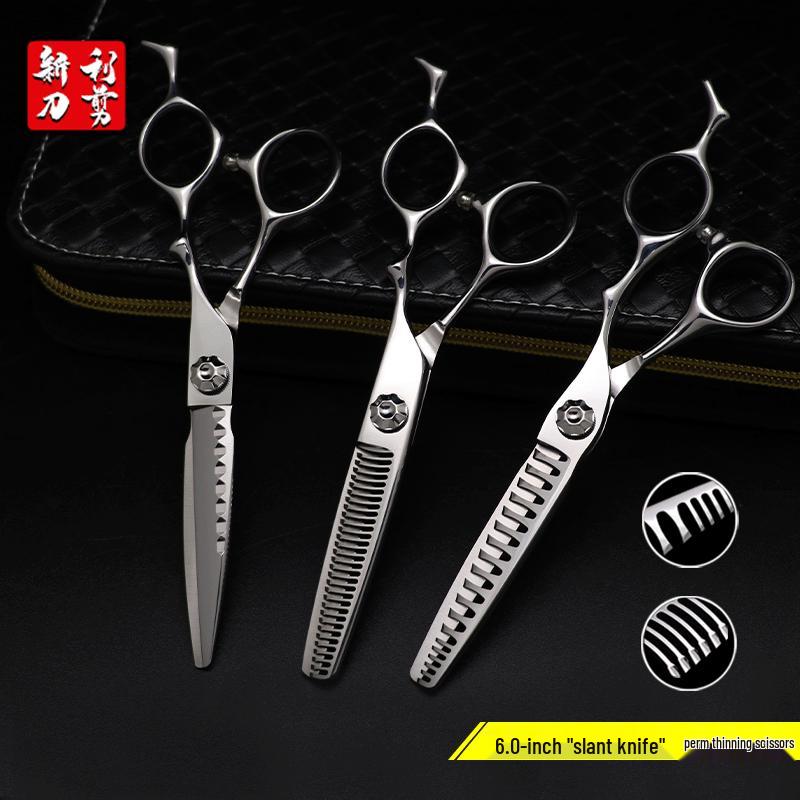 

6-inch Hairdressing Barber Scissors Set: Flat, Styling, Texturizing, Thinning Scissors for Hair Salon and Hairstylist Use