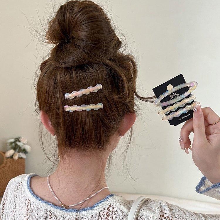 3-Piece Set, Simple Retro Acetic Acid Hairpin, Side Clip, New Broken Hair Bangs Clip, Forehead Bb Clip, Hairpin.