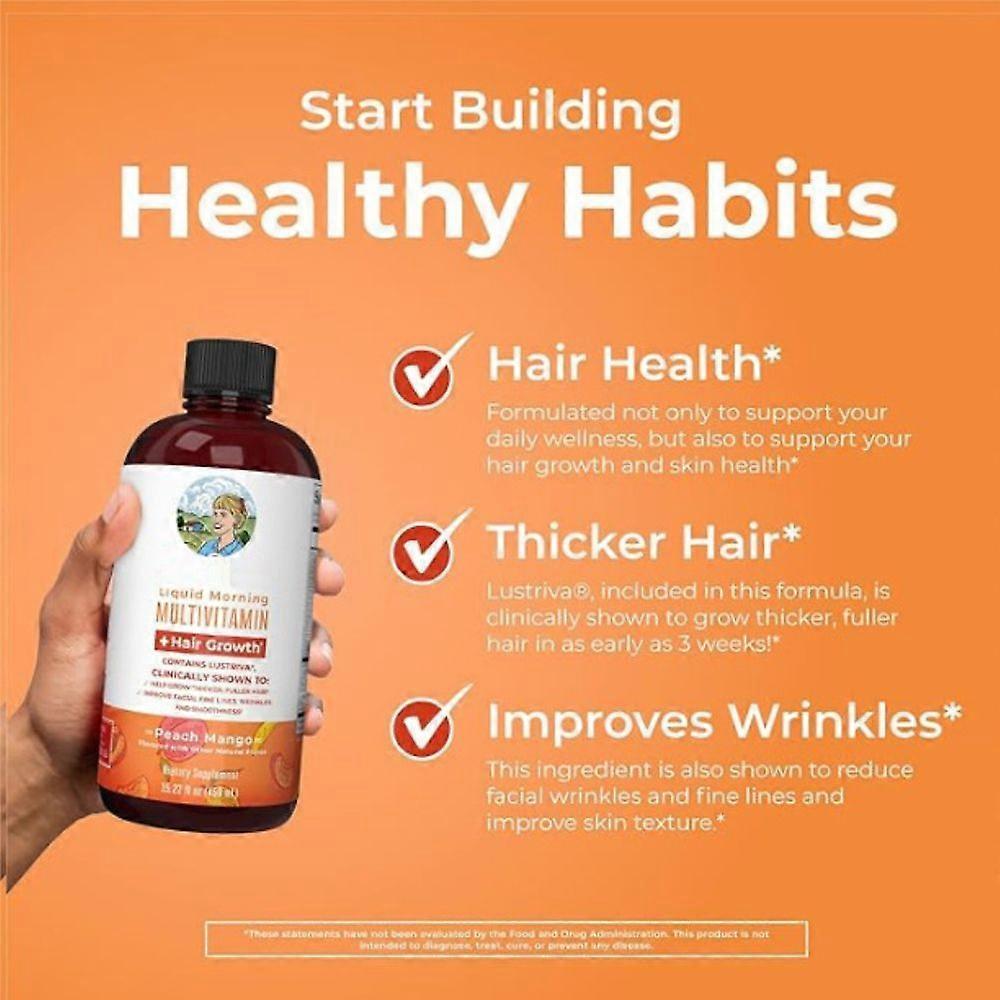 Fitness Nutrition Hair Growth Oral Supplement Peach Mango Flavor 450ml