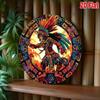 Vintage 8x8 Inch Round Dancing God Metal Tin Sign Decorative Plaque For Garden Room Pre Drilled Hole