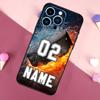 PERSONALIZED NAME Hockey BASKETBALL Phone Case For iPhone 16 15 14 13 12 11 Pro X XR XS Max Plus Soft Shell TPU Cover