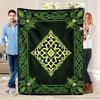 Contemporary Celtic Knot Flannel Throw Blanket - Soft Cozy Fleece Blanket,  Warm All-Season Home Decor