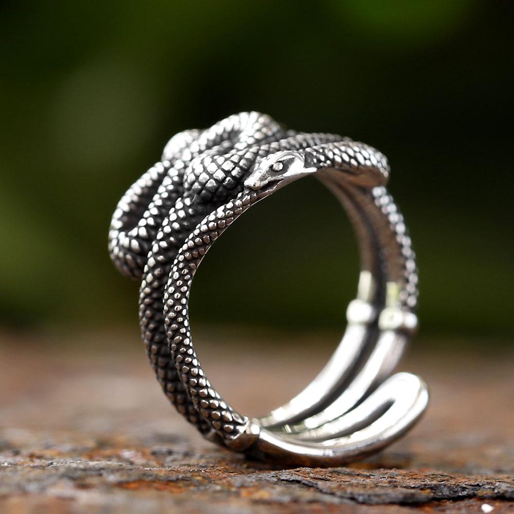 2025 Vintage 316L Stainless Steel Animal Unique Cools Snake Men and Women Ring  High Quality Gift