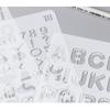 20 Peças Stencils Vazados de Letras/Números para Grafite Alfabeto Stencil Plástico Letras Stencils Caligrafia Stencil