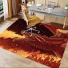 1pc Fire and Blood Office Carpet Chair Mats, Home Decor Mat Fantasy Theme Mat Durable Mat, Dragon Decor,Suitable for Fantasy Theme Lovers