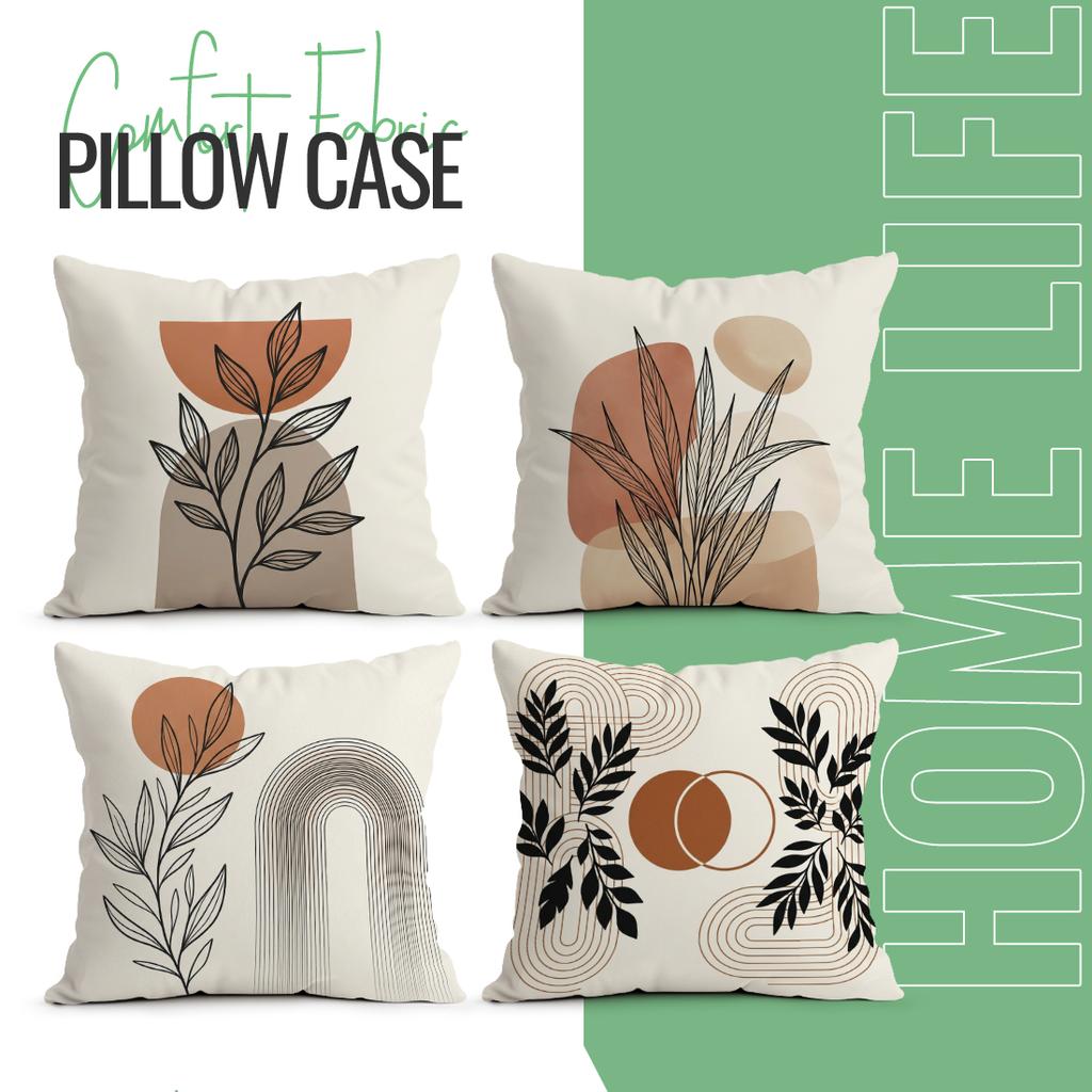 Modern Geometric Plants Pillowcase Printed Polyester 40/45/50Cm Throw Pillowcover Decorative Sofa Cushion Pillowslip Home Decor