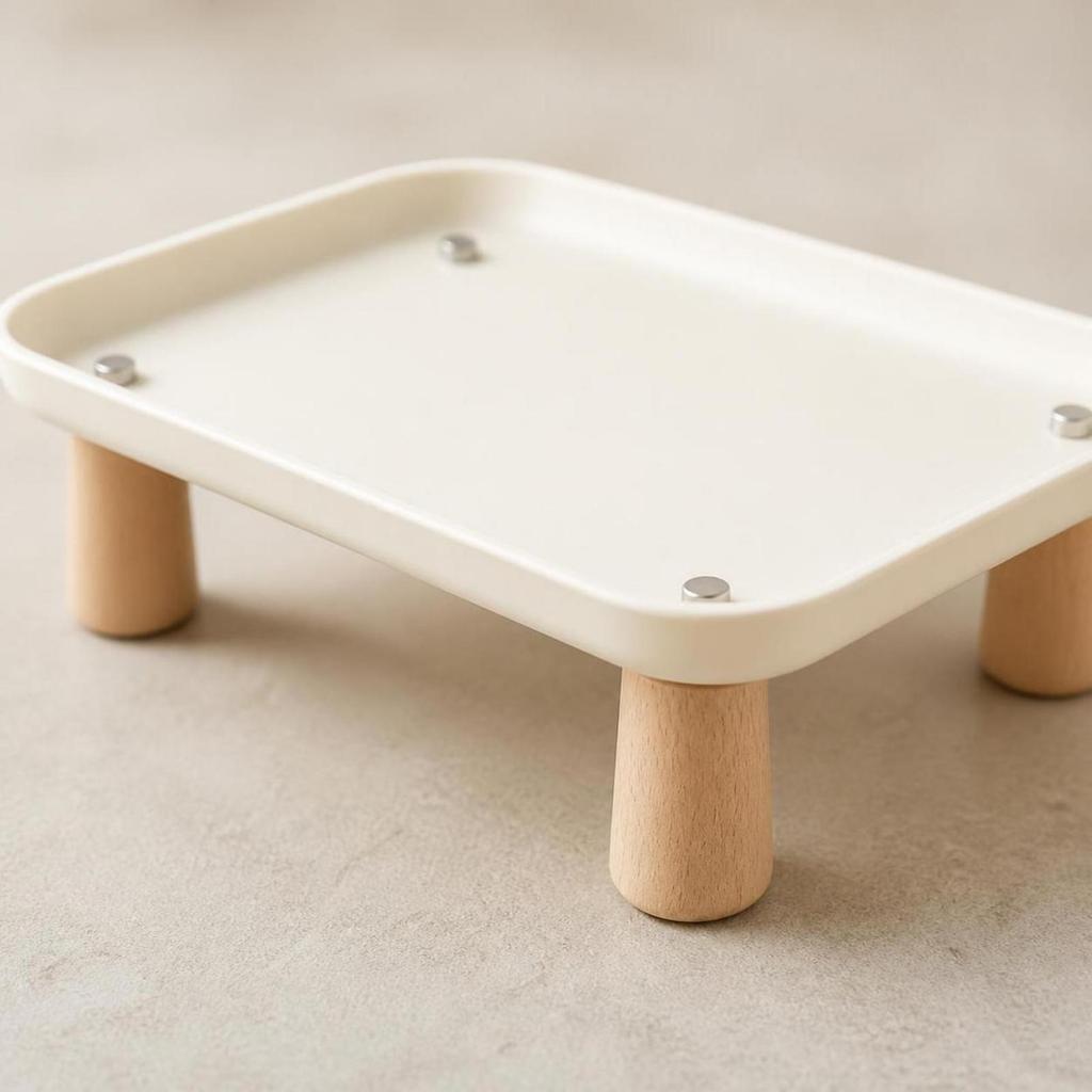 Pet Feeding Stand Minimalist Elevated Bowl Sturdy for Pets, Cats