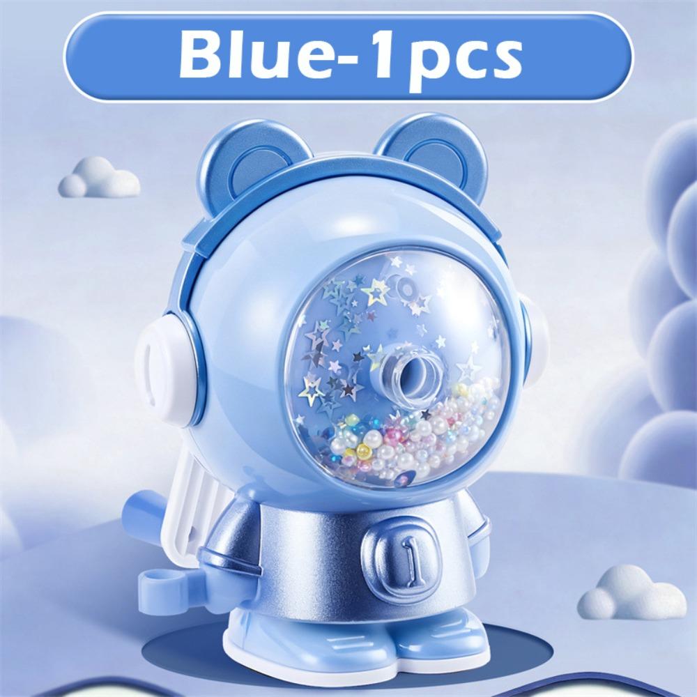 Bear Shape Pencil Sharpener Automatically Enters Lead Anti Sticking Lead Hand-cranked Pencil Sharpener Pencil Sharpening Tool синий