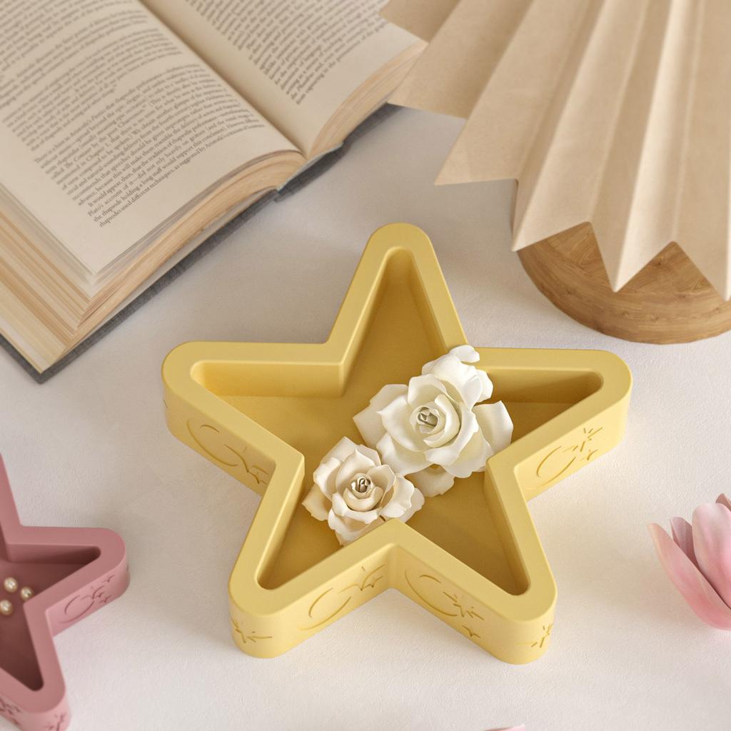 Multipurpose Sturdy Silicone Star Candle Holder Mould Set Portable for Resin Plaster Craft Supplies Assorted Sizes