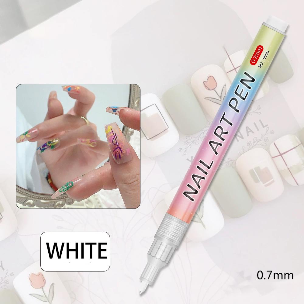 12pcs Nail art graffiti pen, color painting pen, nail DIY, quick-drying marker pen, colored drawing and outlining nail art pen