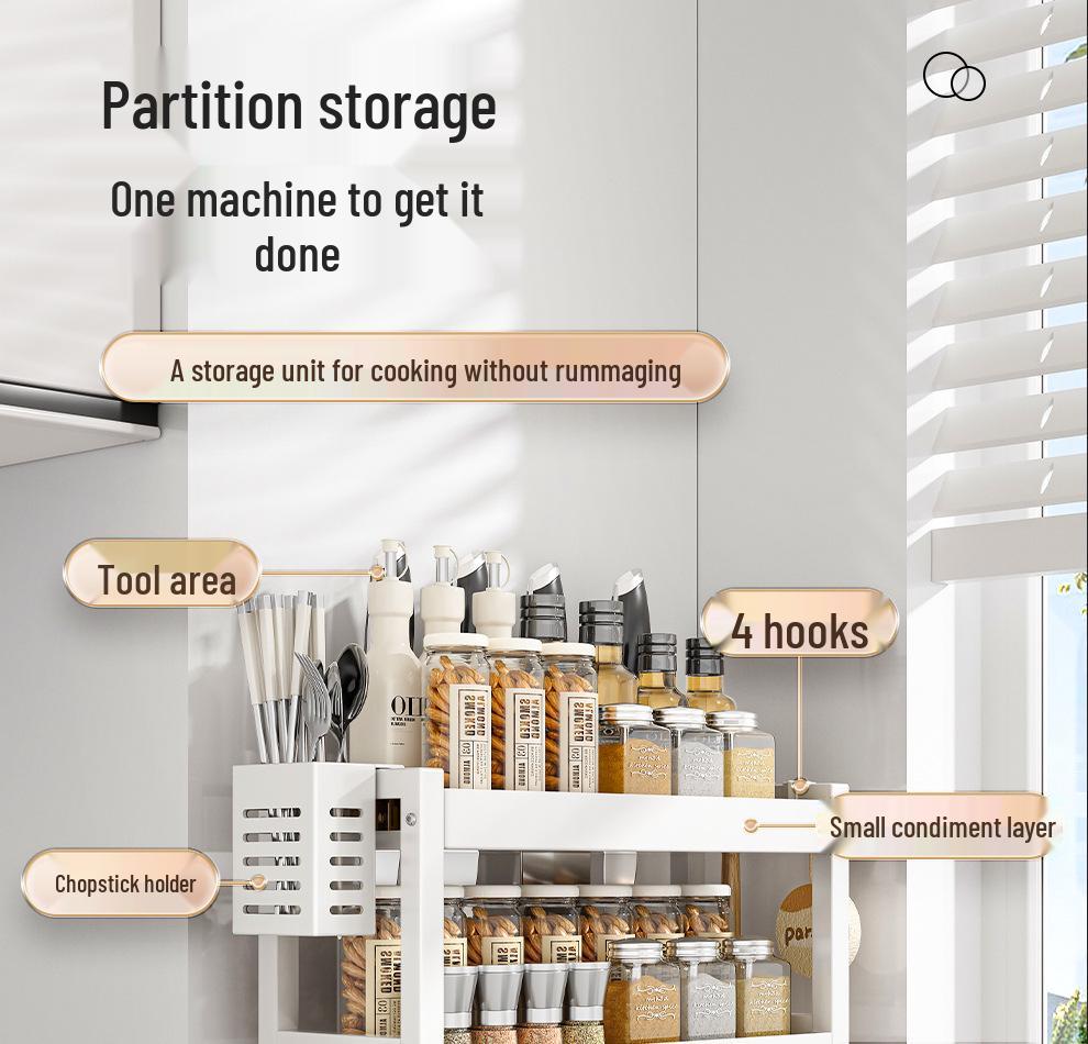 Kitchen Countertop Spice and Sauce Storage Rack