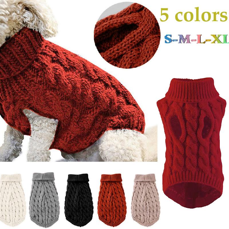 1 Stück Haustierweste, hübscher gestrickter Haustierpullover, süße Winterkleidung, warm und bequem für Katzen, Winter-Sets für Hundespaziergänge, mehrfarbig