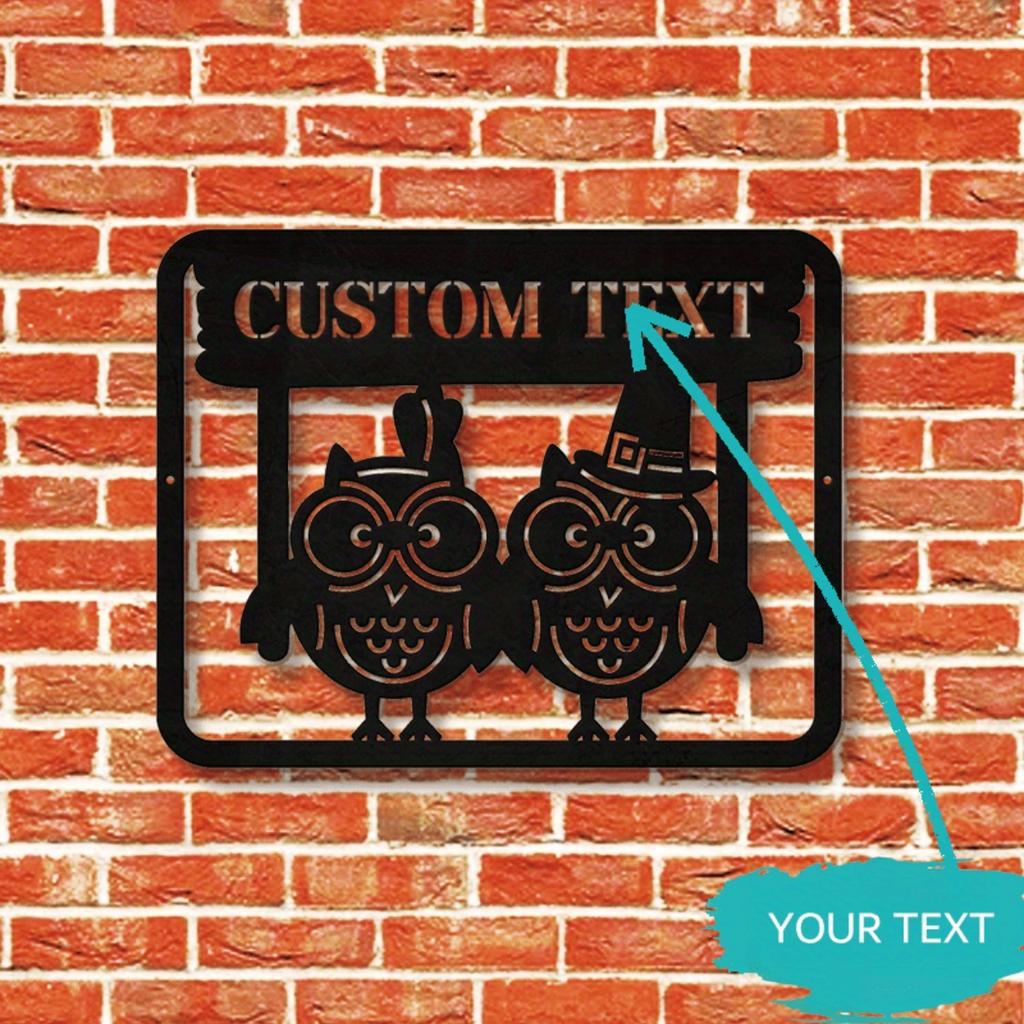 Custom Owl Welcome Sign Classic Metal Home Decor No Power Needed Versatile Occasion