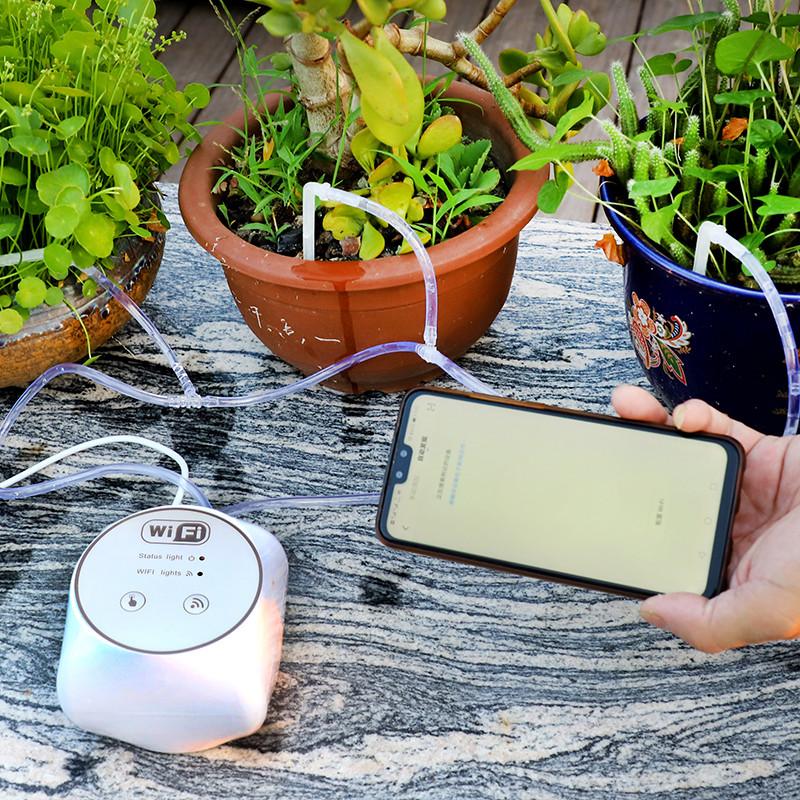 WiFi Smart Garden Irrigation Controller Plant Automatic Drip Irrigation System Remote Phone Control Watering Timer Device Set