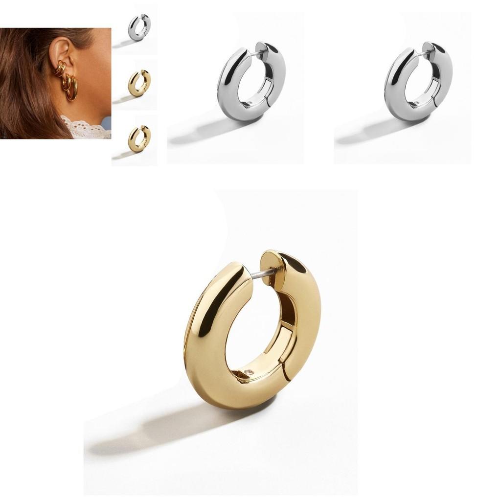 Sleek Copper Hoop Earrings For Women Geometric Shape Ideal For Birthdays And Anniversaries