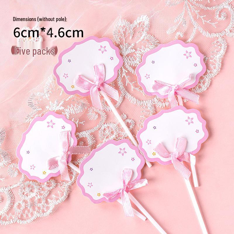 Writable Birthday Cake Decoration Bow with Blessings Card