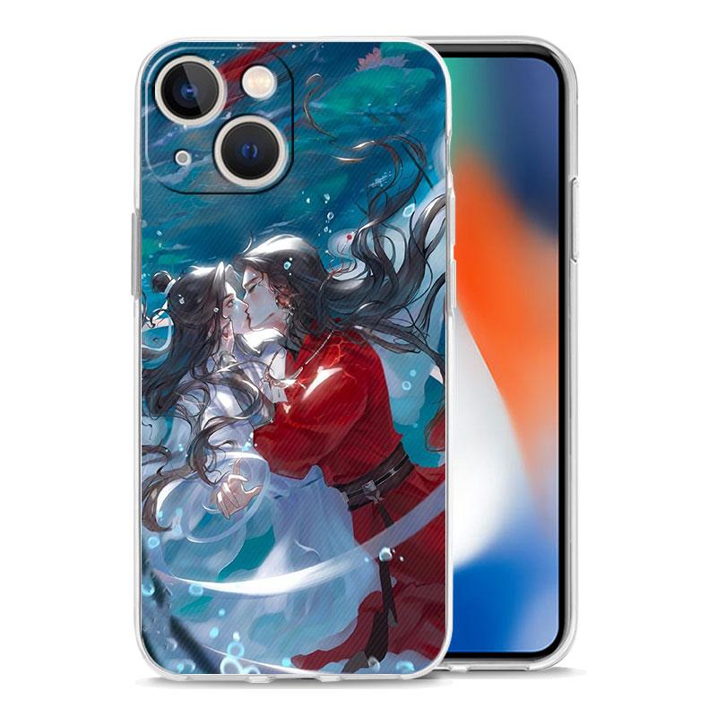Heaven Official's Blessing Luxury Transparent Phone Case For iPhone 15 16 14 13 12 mini 11 Pro Max XS X XR 7 8 Plus Clear Cover