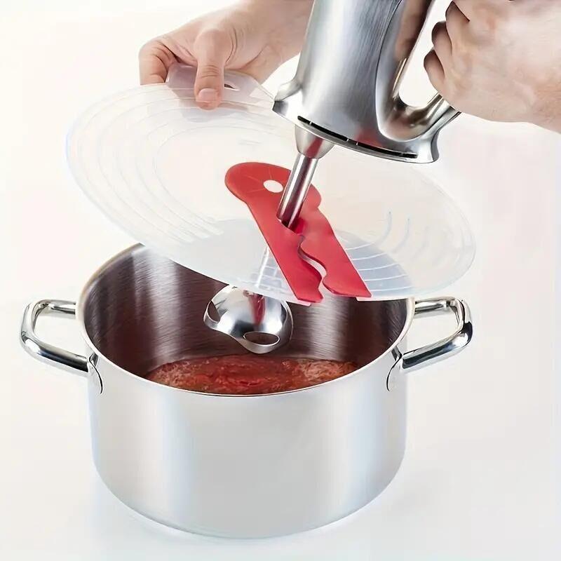 Runder Spritzschutz für Mixer zum Sahneschlagen, Eierschlagen, Universell passende Schüsselabdeckung mit Mixer-Schlitz, Backwerkzeug zur Vermeidung von Spritzern