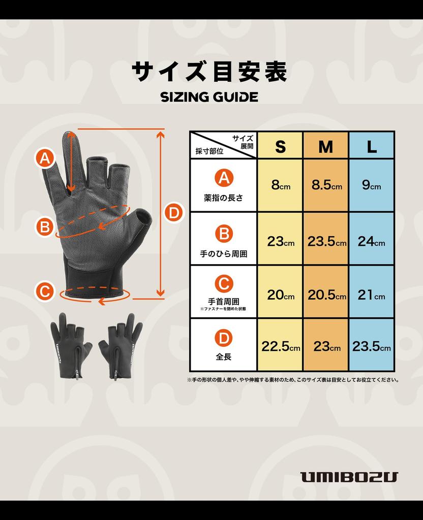 Umibozu Fishing Gloves, Winter Warmth, YKK Waterproof Zipper, Fleece Lining (Size M, Navy)