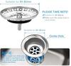 Stainless Steel Sink Filter Bathtub Drain Hair Catcher Kitchen/Bathroom Plug