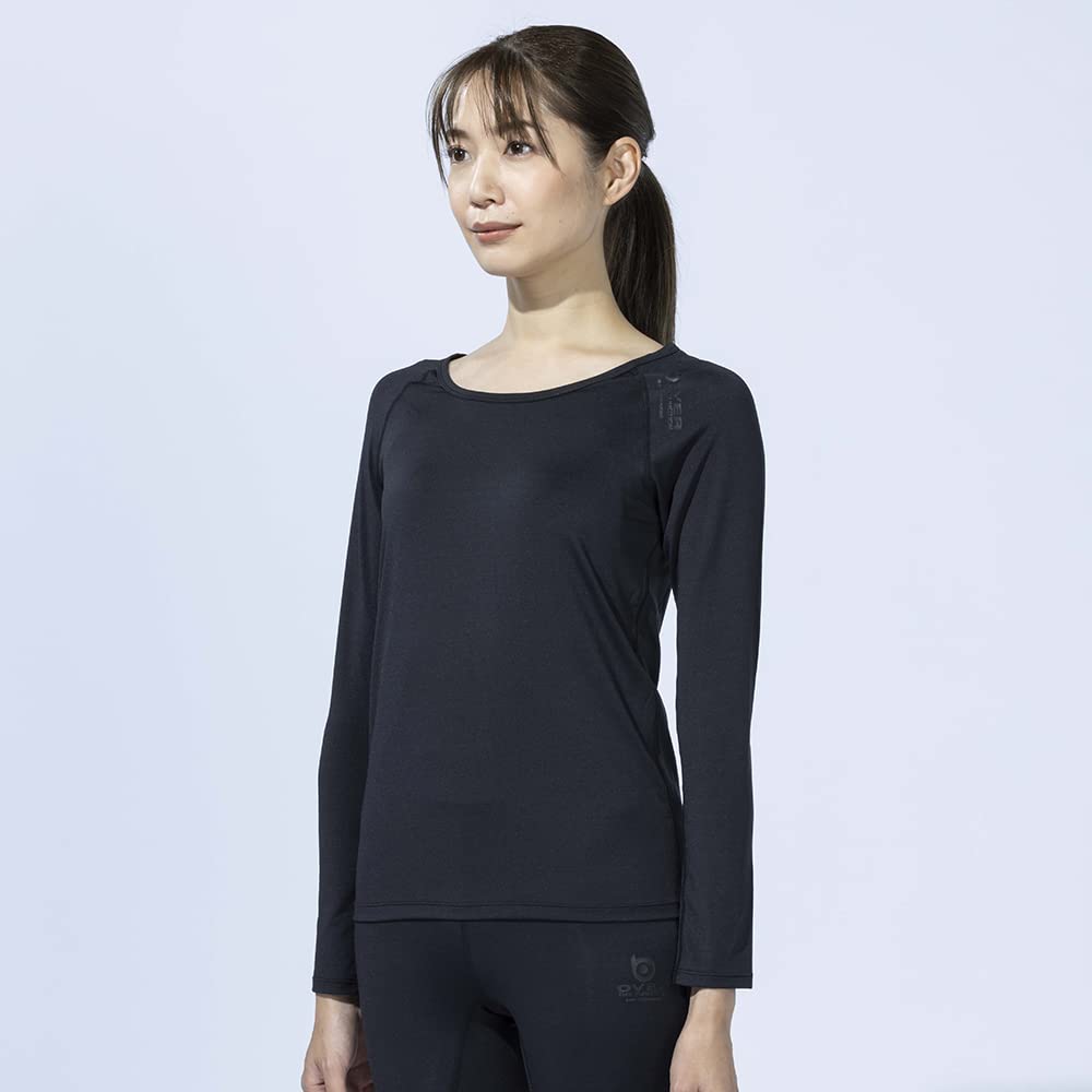 Otafuku Gloves Long Crew Neck Temperature UV Size M All-Season Innerwear, Sleeve, [Outlast Regulating, Deodorizing, Protection, Compression, Women's]