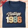 Vintage 1986 Shirt Perfect 40th Birthday Gift Retro T Shirt For Friends Family Parents Husband Wife Celebration Streetwear