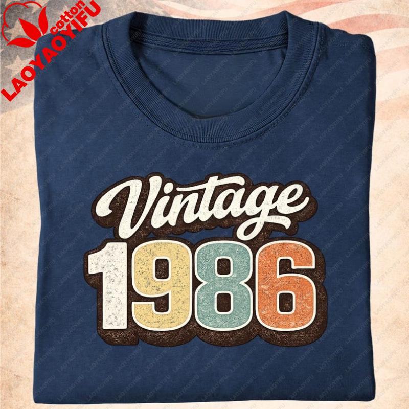 Vintage 1986 Shirt Perfect 40th Birthday Gift Retro T Shirt For Friends Family Parents Husband Wife Celebration Streetwear