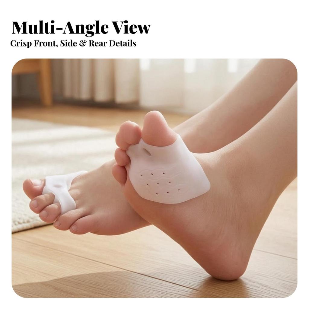 Forefoot Pad with Toe Separator Stretchy Footwear Accessory Soft for Daily Wear
