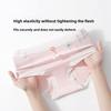 Girl Spring and Autumn Sweet Pure Cotton 10A Antibacterial Extension Crotch Skin Breathable Middle Waist Triangle Briefs