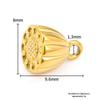 Stainless Steel Lotus Pendant Charms for DIY Woven Bracelets and Necklaces