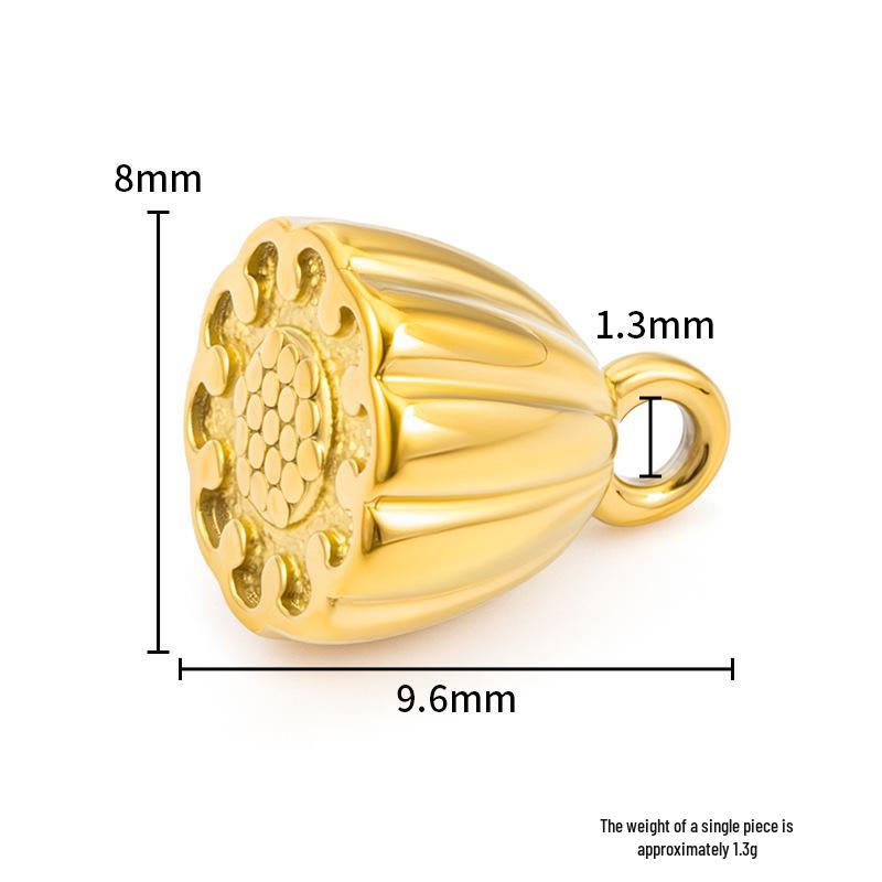 Stainless Steel Lotus Pendant Charms for DIY Woven Bracelets and Necklaces