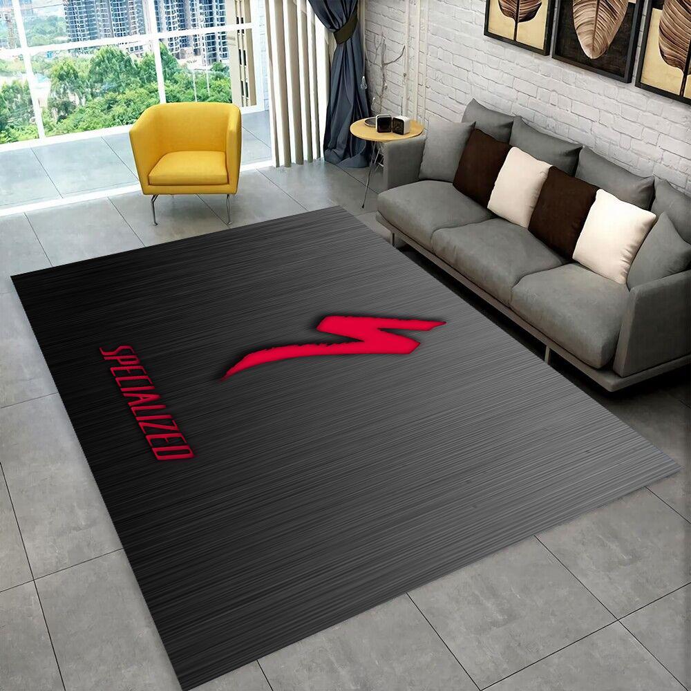 3D S-Specialized Bicycle Logo Moto Carpet Rug for Home Living Room Bedroom Sofa Doormat Decor,kids Play Non-slip Floor Mat Gift