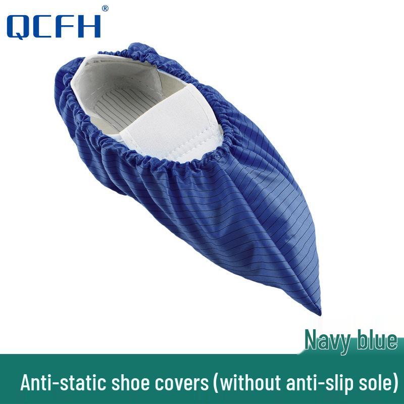 Anti-Static Dust-Free Shoe Covers with Anti-Slip Bottom, Washable Conductive Strips, and Dust-Proof Design