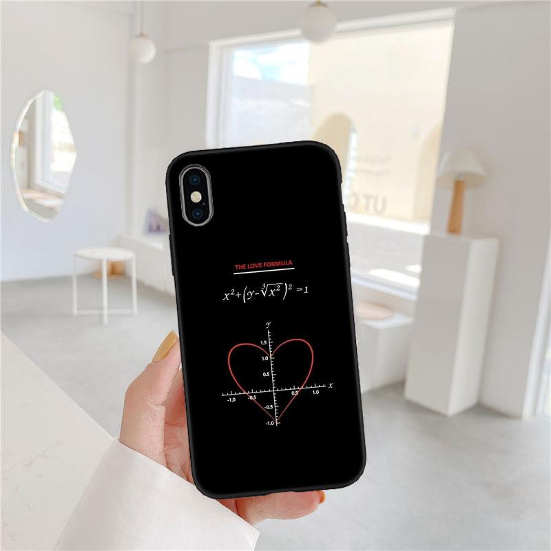 CJ27 Chemical Maths Equation Formula Soft Shell Phone Case for iPhone 16 15 14 13 12 Pro Max Plus Mini