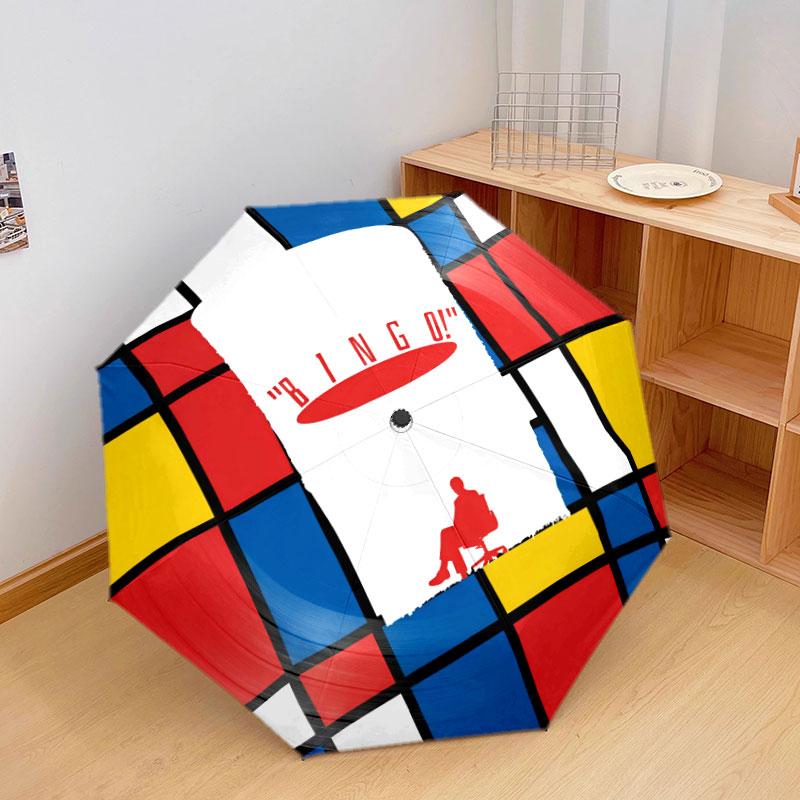 FilmArt Pattern Pattern New Style Umbrella, 1 Piece Automatic Folding Umbrella, Portable Travel Umbrella, Outdoor Umbrella, Birthday Gift