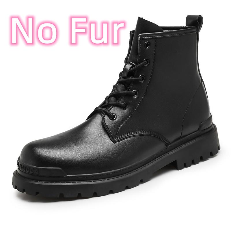 

Модная уличная спортивная обувь для ходьбы, плюшевые зимние ботинки для путешествий по снегу, черные кожаные ботинки для мужчин, зимние ботинки, роскошный бренд, на шнуровке, короткие базовые ботинки 38