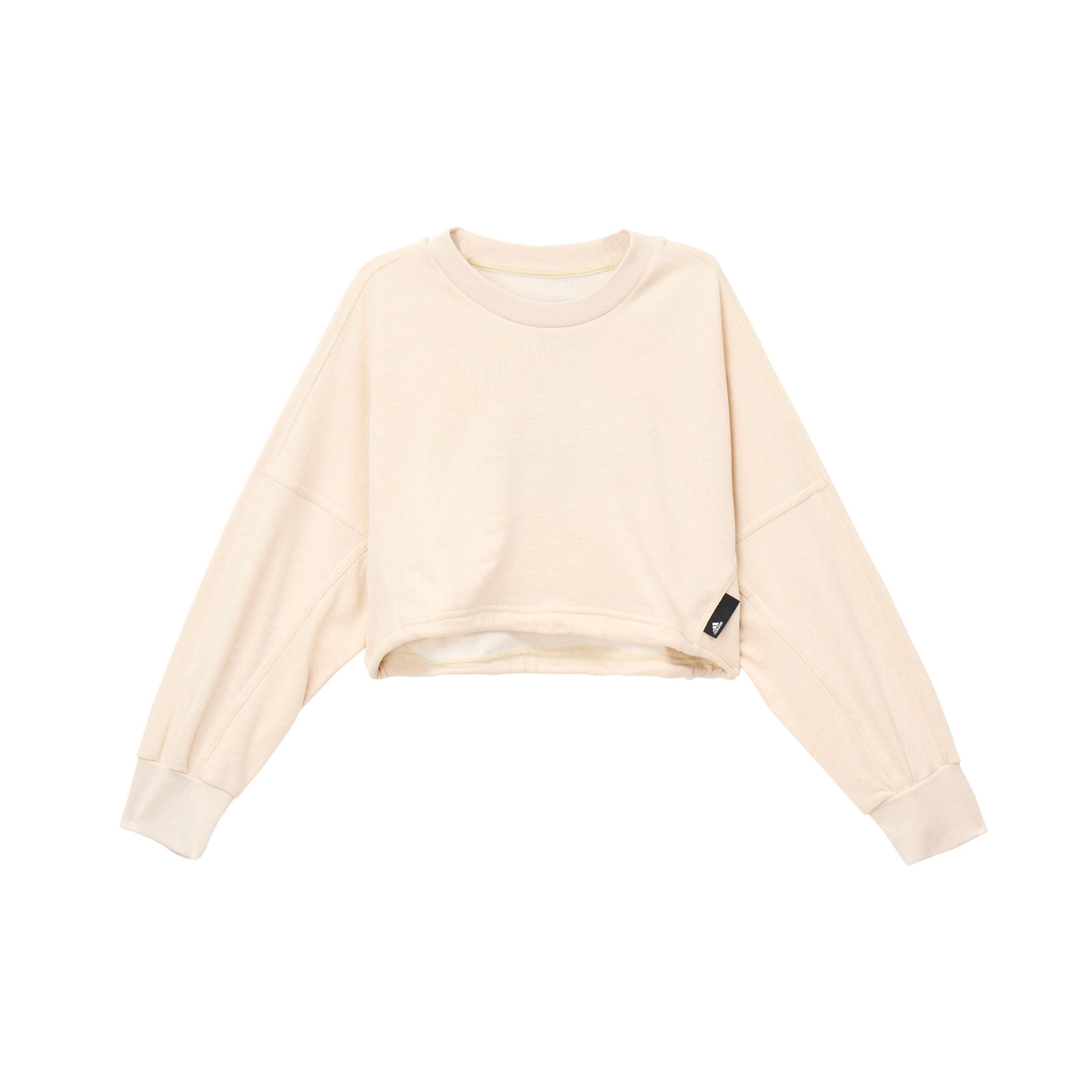 

Adidas Короткий свитшот с круглым вырезом, женские топы, бежевый HE3095 XS